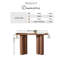 Delshawn Pebble Shaped Pillar Legged Veneer Wood Console Table - Luxury Scandi Style-1894960377
