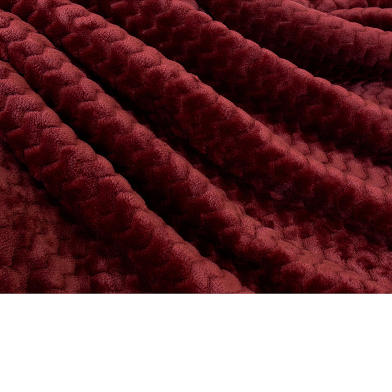 Couverture pelucheuse de qualité supérieure, Rouge, 60 po x 80 po