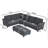 "102.56" W Reversible Sectional Sofa with Corner Seat & Extended Bench-1018029278