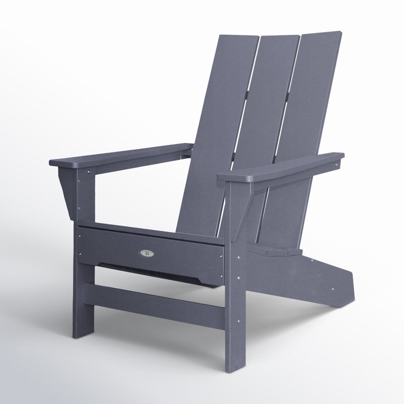 Zoe Outdoor Adirondack Chair, Gray