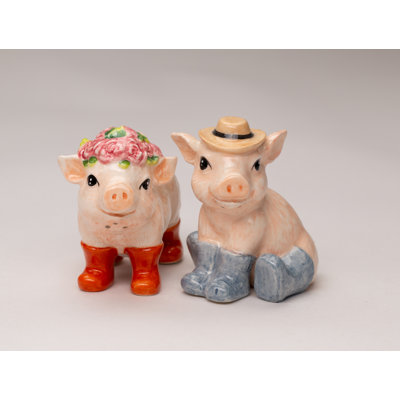 Cosmos Gifts Ceramic Electric Salt and Pepper Shaker Set