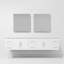 Ensemble de meuble-lavabo double mural 84 "avec miroir Geneva-929402760-844522189