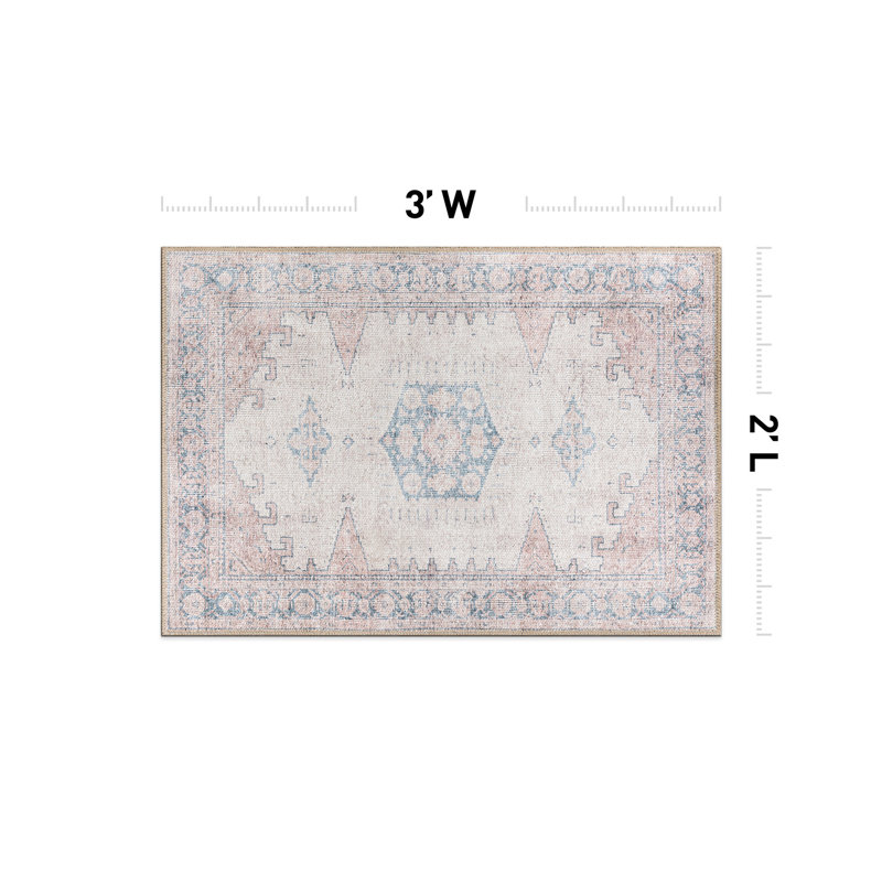 Tapis beige antidérapant Labarbera, Rectangulaire 2 pi x 3 pi