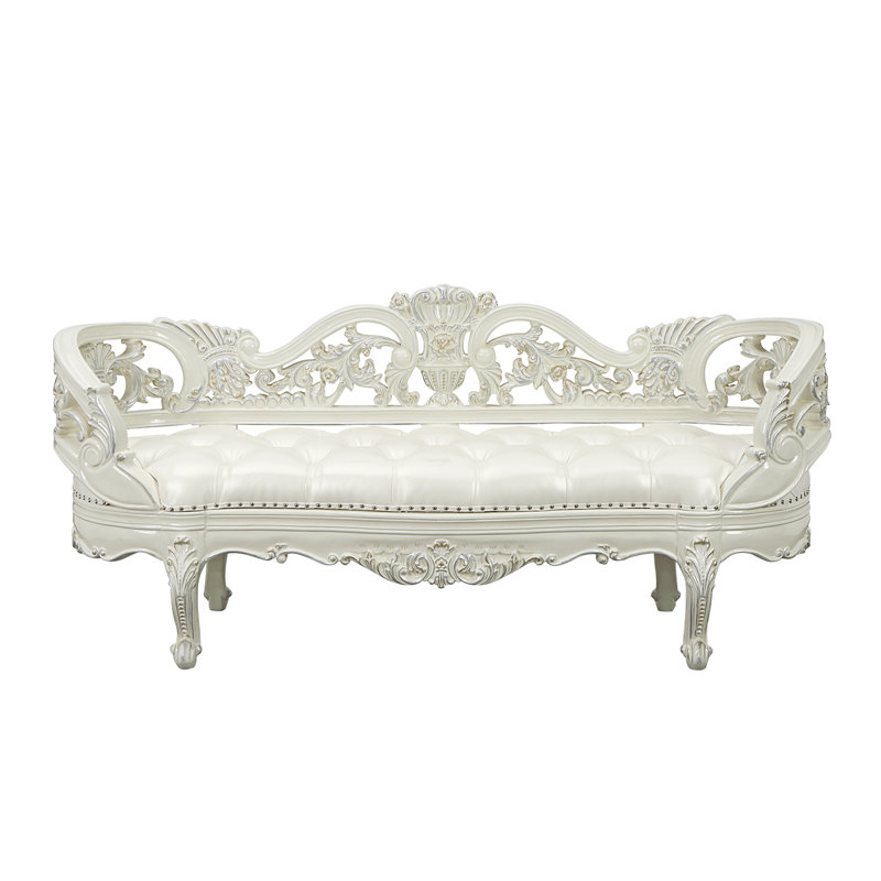 Banc en simili cuir Kamrul