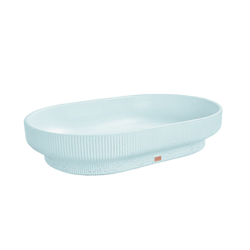 Lotus 22.4'' L Bathroom Sink, Caribbean Blue