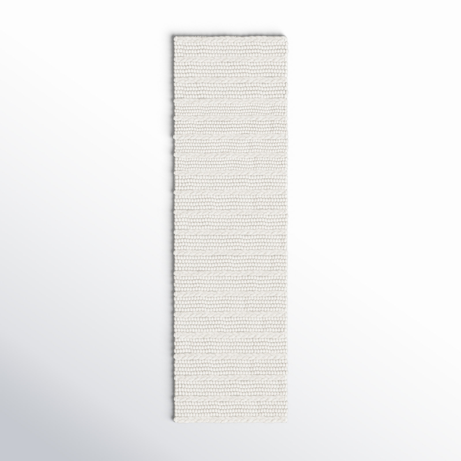 Sestina Handmade Flatweave Ivory Area Rug, Runner 2'3" x 8'