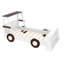 Lit simple pour auto avec tablettes de rangement, lit plateforme avec un joli design en forme de voiture adapté aux enfants, brun et blanc-505280143