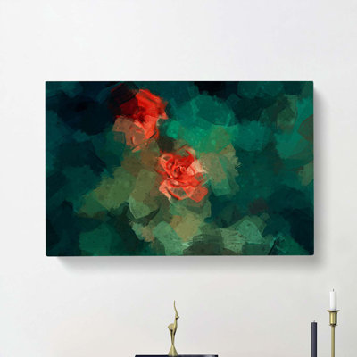 Rose Garden In Abstract - Wrapped Canvas