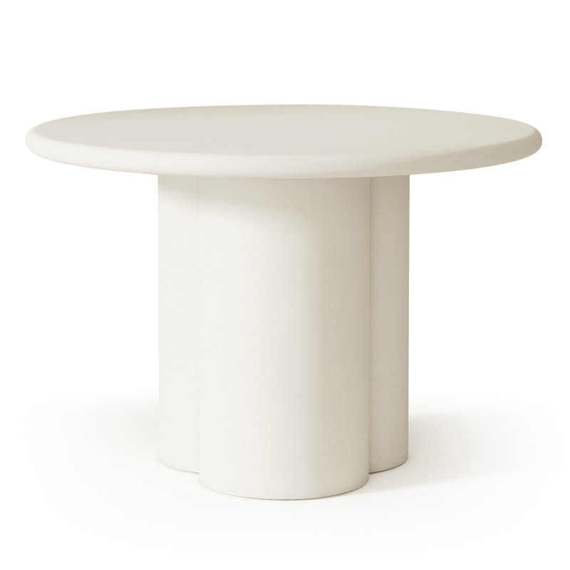 Table de salle à manger Hermelinda, Blanc