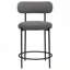 Ensemble de 2 tabourets de comptoir contemporains en tissu avec coussins en mousse Boucle-1821146367