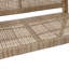 Causeuse d'extérieur en osier et bois d'acacia, H 34 po x l 46,5 po x P 27,25 po