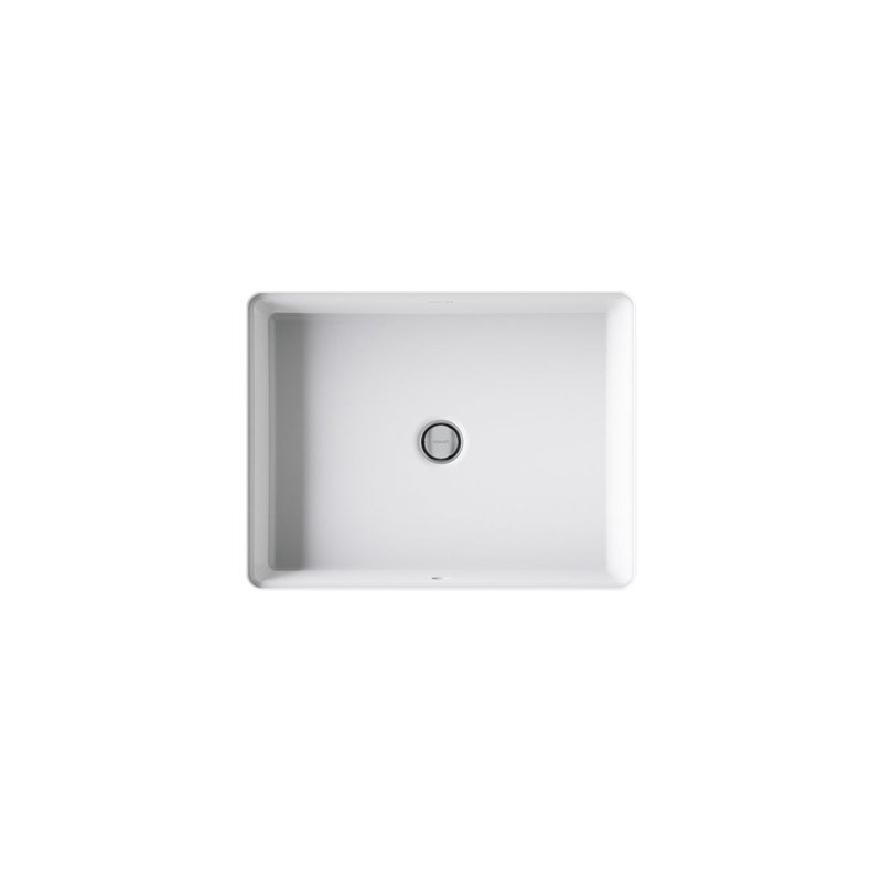 Verticyl Rectangular Undermount Bathroom Sink with Overflow, White