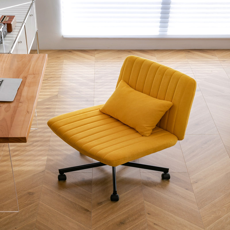 Chaise de bureau Criss Cross, Lin jaune