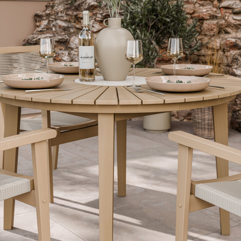 Roma Round 4 seater stacking set with Terrazzo insert 