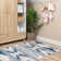 Blue Grey Aztec Power Loom Rug