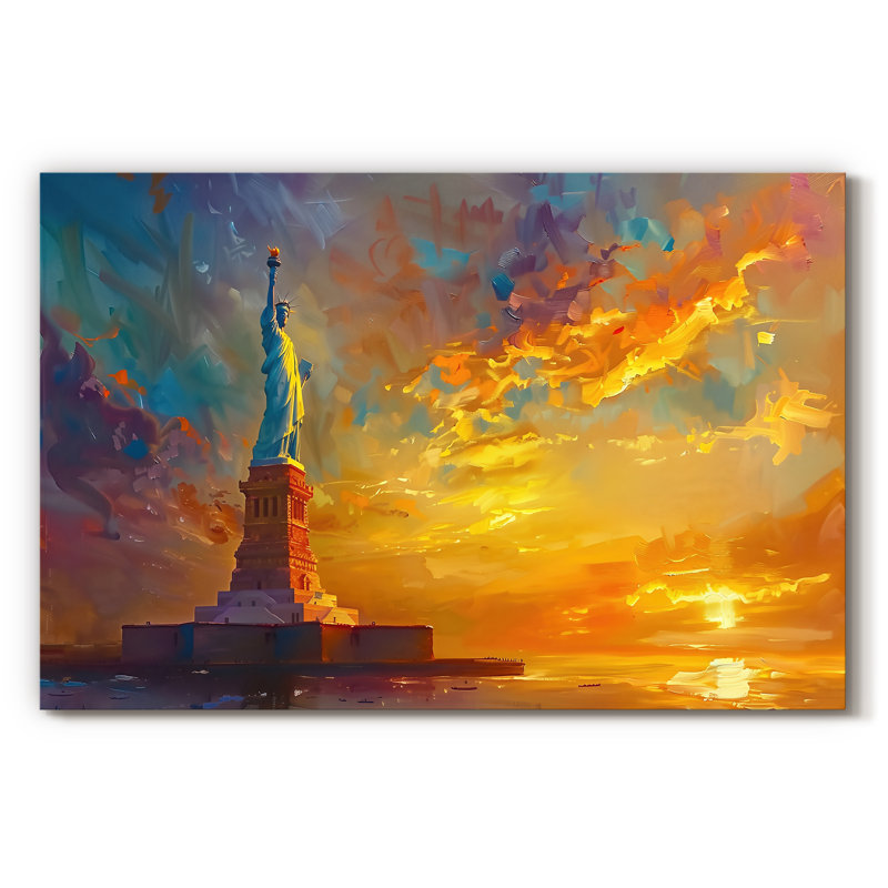 «Golden Hour at Liberty», toile tendue avec châssis - prête à être accrochée, 30X40