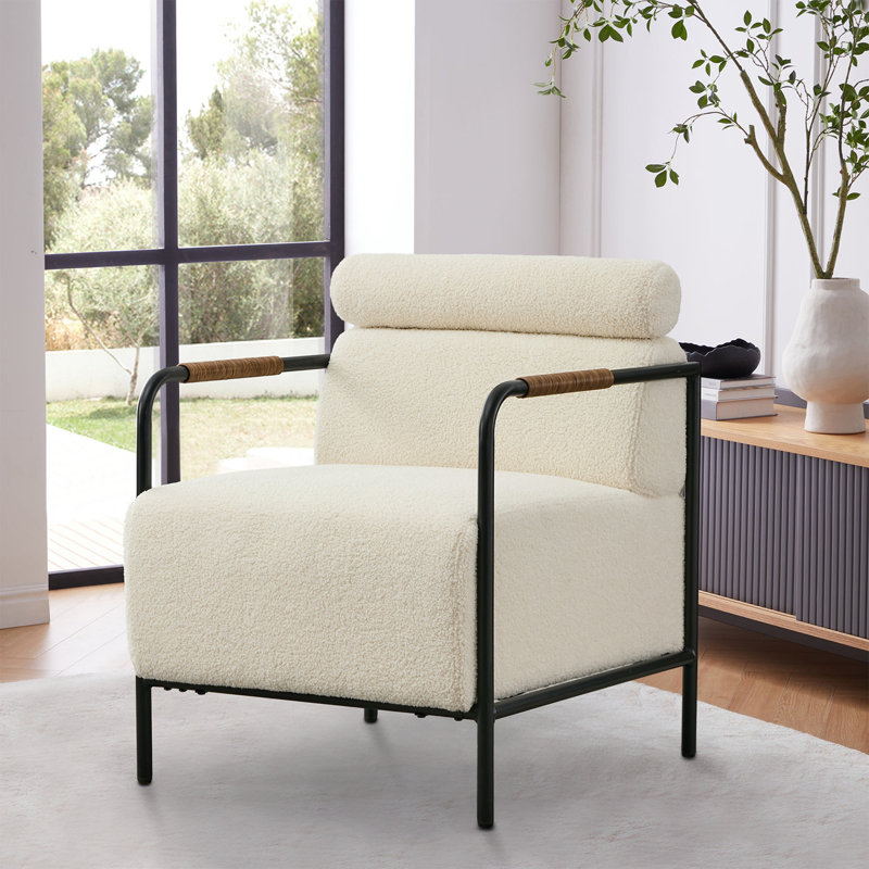 Fauteuil d'appoint Sinobi, Laine crème