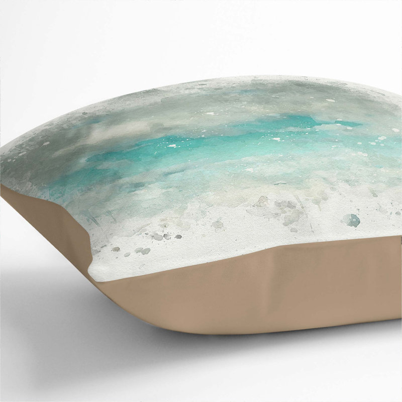 Mountain Clouds Cushion with Filling, 55cm H x 55cm W x 20cm D, Stone
