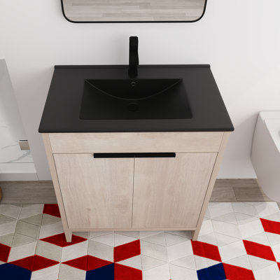 Dawnyelle 30'' Single Bathroom Vanity with Ceramic Top
