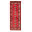 Tapis unique en laine noué à la main Bokhara rouge de 2 pi 6 po x 6 pi 7 po Peshawar