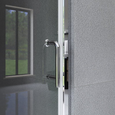 32 In. W X 72 In. H Pivot Semi-Frameless Shower Door In Finsh