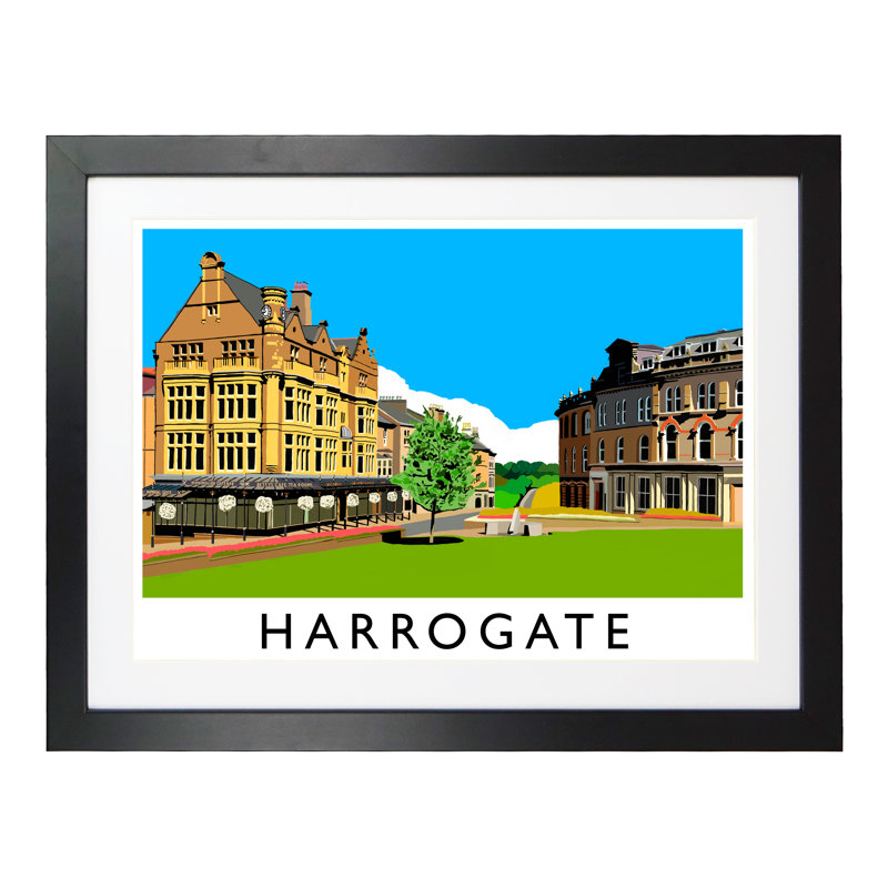 Harrogate by Richard O'Neil - Print, Black Wood Frame, 44 cm H x 54 cm W x 2.2 cm D