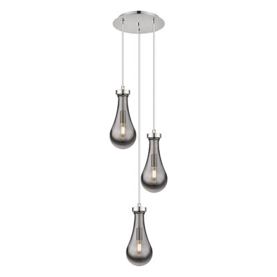 Luminaire suspendu grappe à 3 lumières Baysinger