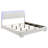 Clapp Wood Eastern King LED Panel Bed White High Gloss-20437064