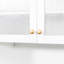 Armoire de cuisine 4 portes avec tablette coulissante multi blanche pour un rangement organisé de 4 portes et efficace