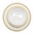 Gibson Meritage 16 Piece Dinnerware Set in White with Gold Band