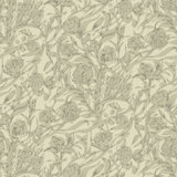 Wandervine - Raw Linen Botanical Wallpaper