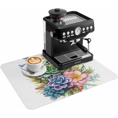 Tapis de cuisine absorbant et antidérapant, motif floral botanique aquarelle, 51 x 81 cm (20 x 32 pouces).