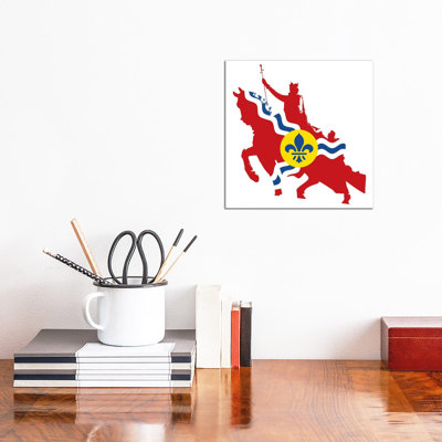 St. Louis Statue 1 Piece Wrapped Canvas Wall Art