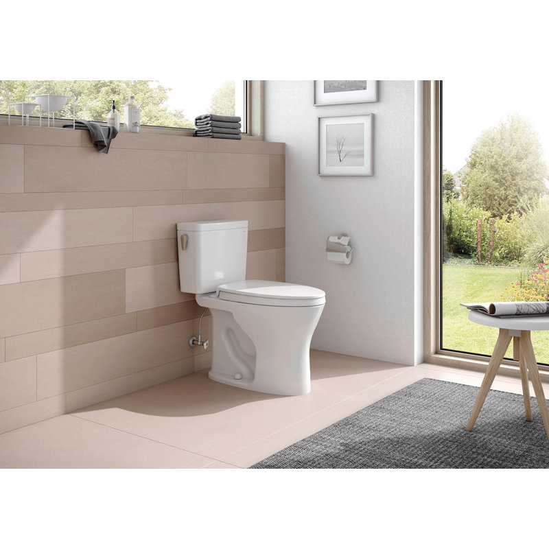 Drake® Two-Piece Elongated Dual Flush 1.6 and 0.8 GPF Universal Height Dynamax Tornado Flush® Toilet For 10 Inch Rough-In With CEFIONTET®, Wax Ring, and Softclose Seat, Washlet+ Ready