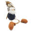 Ensemble de 3 décorations de gnome d'automne de l'Action de grâce, mélange de polyester à carreaux bleus et bruns