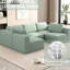Canapé modulaire avec méridienne. Sac à ressorts en mousse compressée Sleeper Couch. Élégant et confortable. Aucune installation sans tracas 104,32 po x 70,86 po Ressorts et mémoire en forme de U. Trouble