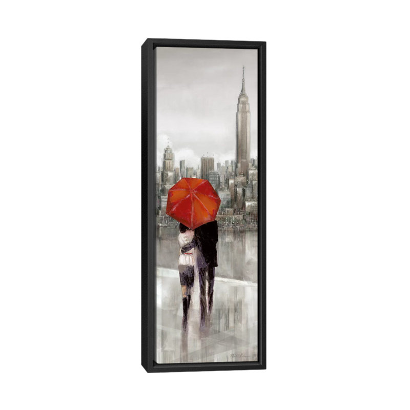 « new york new york », reproduction d’art sur toile, H 36 po x l 12 po x P 1,5 po, Toile avec cadre noir