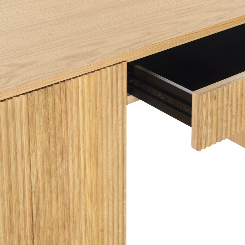 Kristy Fluted Wood Desk