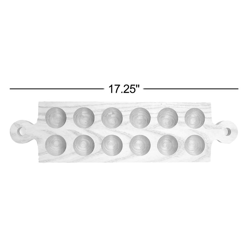 Cornish Wood Egg Platter, White