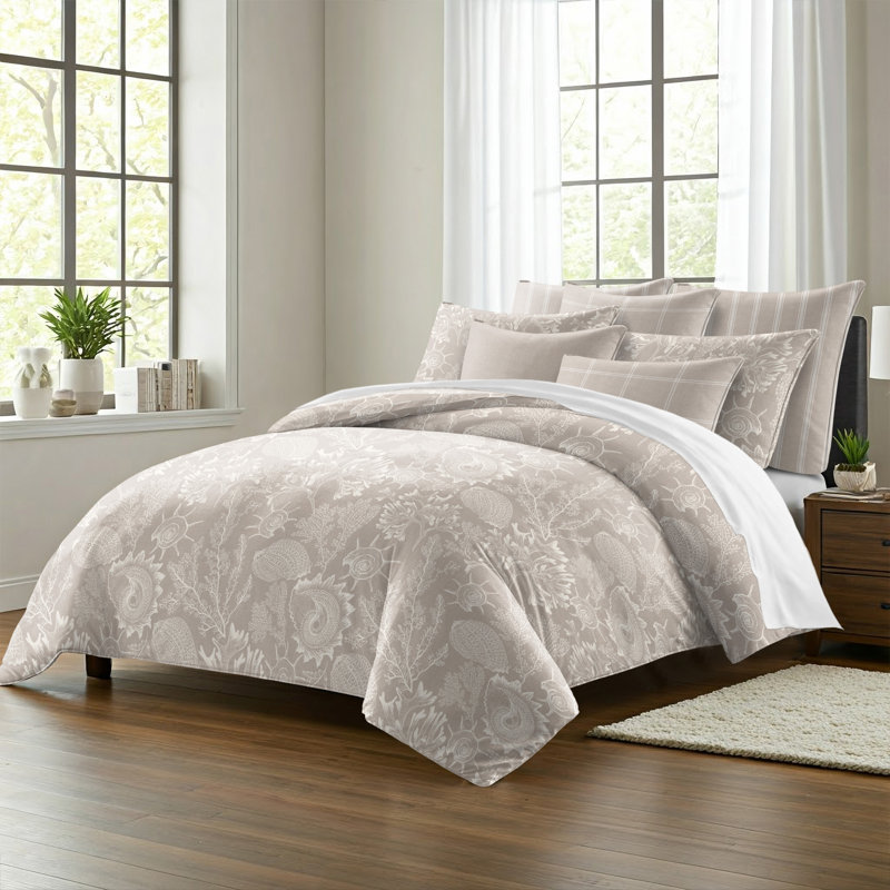 Shellabrate Natural Cotton Comforter Set  8 Piece, California King Comforter + 7 Additional Pieces