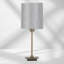 Square Stick Antique Brass Metal Bedside Table Lamp -370727543
