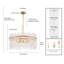 Luminaire suspendu glaçons en laiton avec tiges en verre texturé faites à la main-1650922568-1650922573