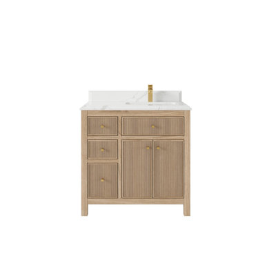 Ensemble de meuble-lavabo simple 36 po avec plateau en quartz Sonoma