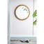 Miroir rond en bois à cadre perlé