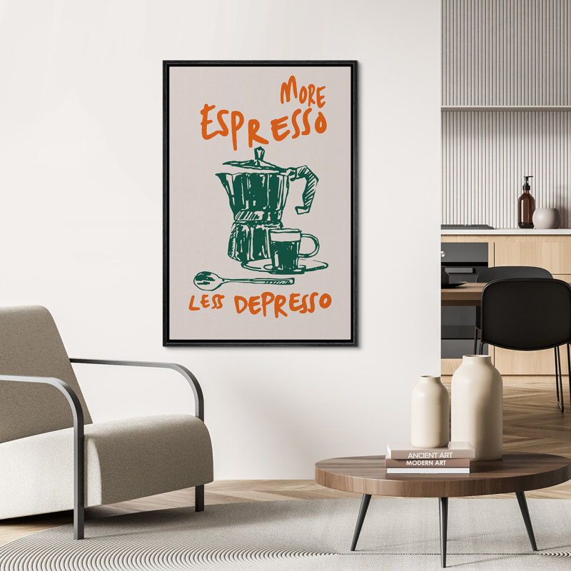 Plus de café espresso, moins de café espresso, Noir, H 36 po x l 24 po