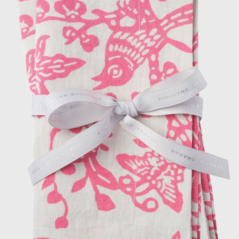 Linen Square Napkins, Pink
