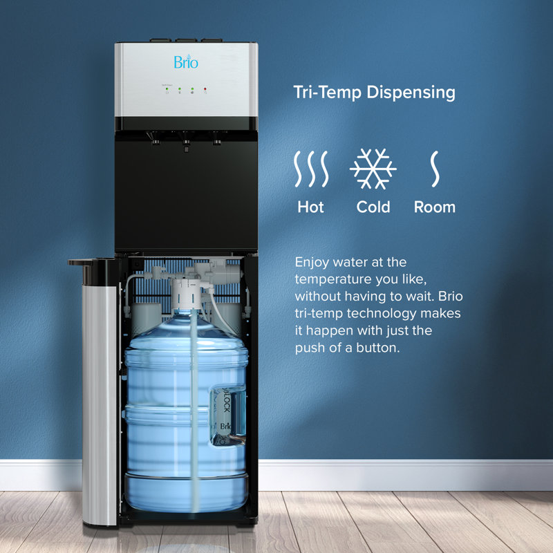 Stainless Steel Bottom Loading Tri-Temperature Water Dispenser