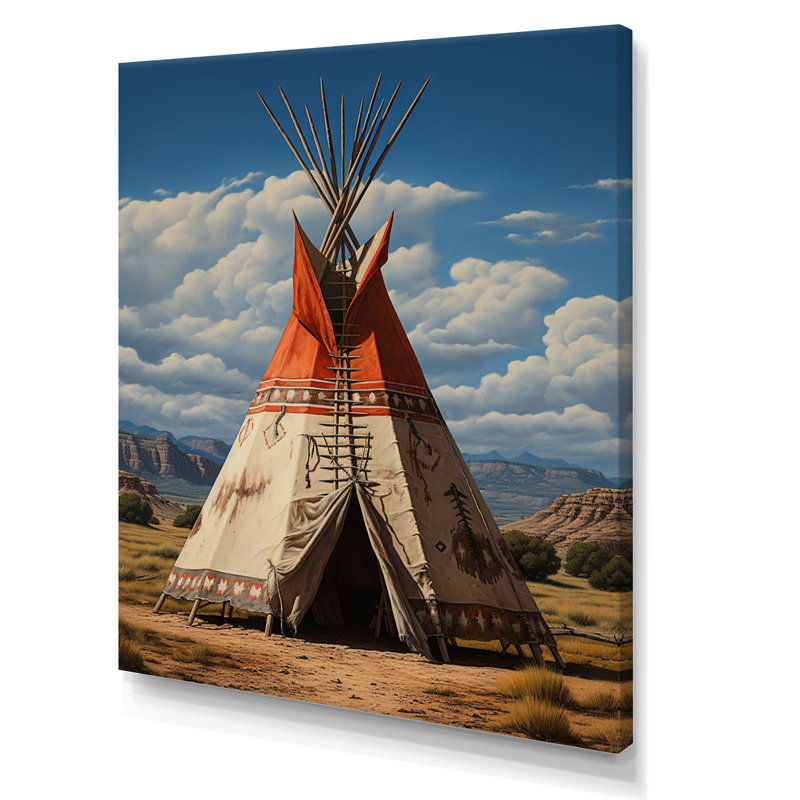 Impression sur toile Coral Native Tipi Sage Wages - Cityscapes, H 20 po x l 12 po x P 1 po, Toile tendue