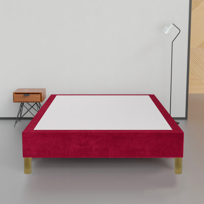 Weyand 15" Premium Velvet Material Wood Box Spring/Bed Frame, Durable, Stylish, Multi Color