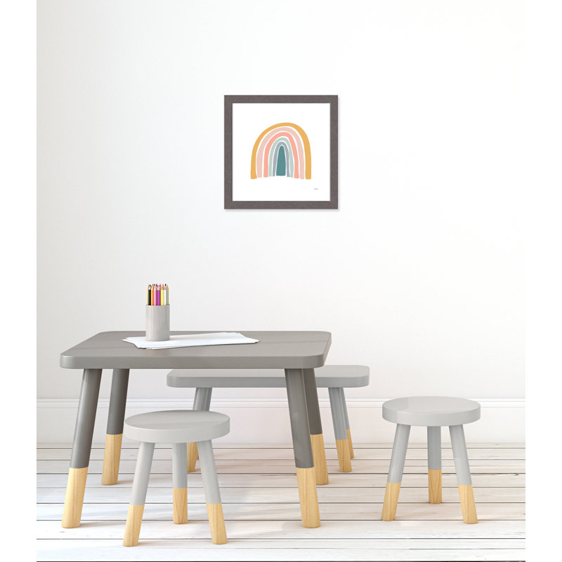 Décoration murale pour enfants, H 16 po x l 16 po x P 0,63 po, Encadrement fil du bois gris
